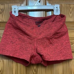 NOBULL Women's Heathered Red Athletic Shorts